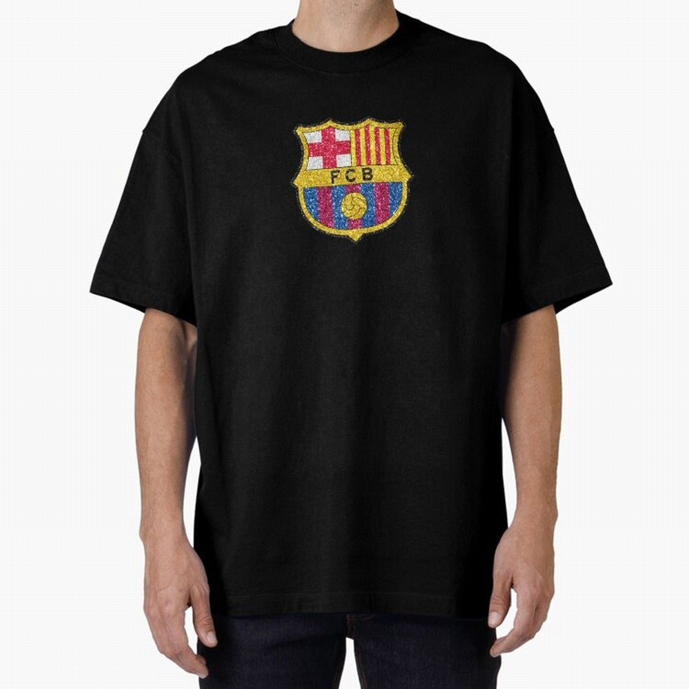 barca glitter logo Oversized T-Shirt Make Your Look Match FIFA World Cup 2026 Group Stage Spirit, Filled with Portugal, Spain and Germany, Mbappe, Tournament Hype, Historic Matchups, Family Viewing Parties and Global Sports Pride; Created for Match