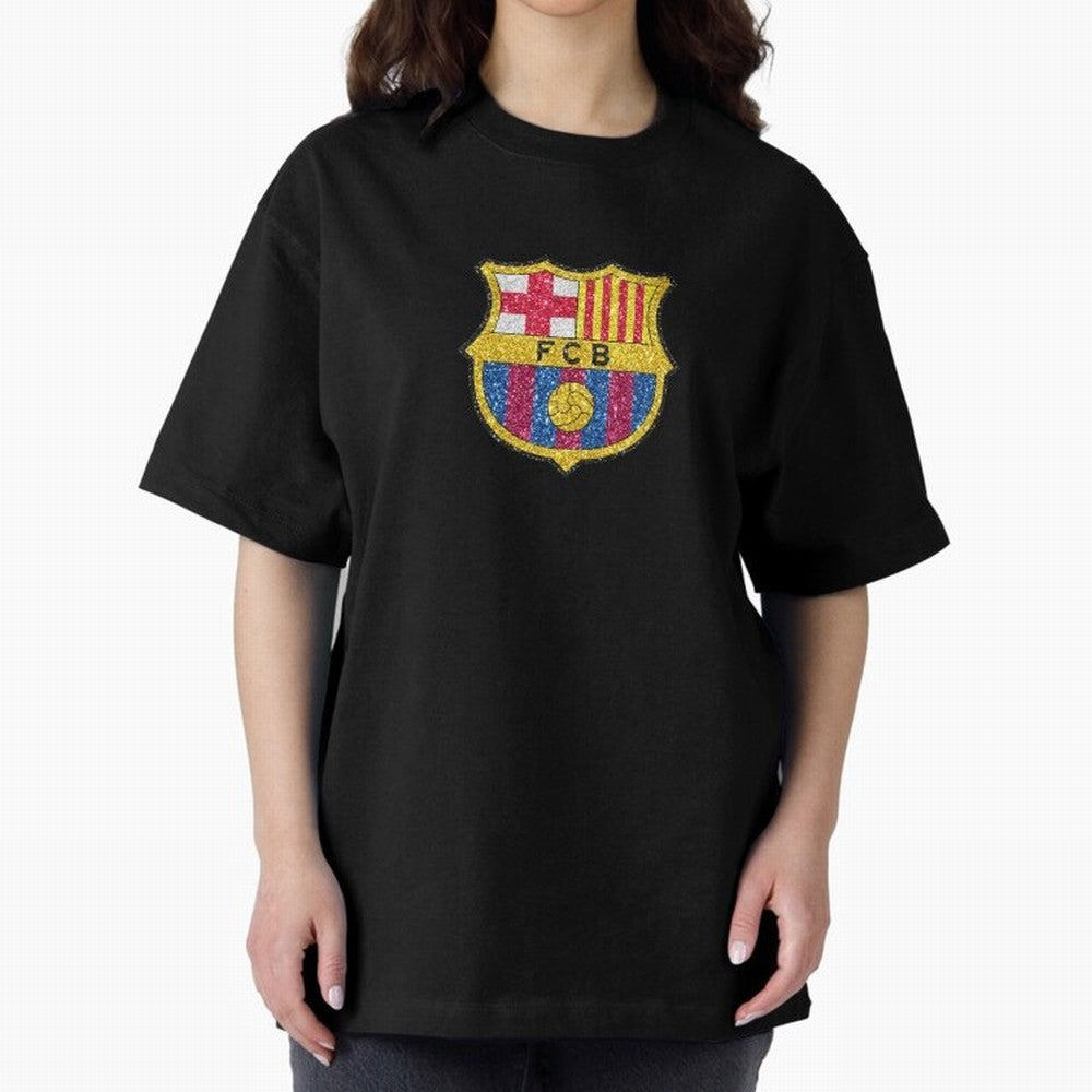 barca glitter logo Oversized T-Shirt Make Your Look Match FIFA World Cup 2026 Group Stage Spirit, Filled with Portugal, Spain and Germany, Mbappe, Tournament Hype, Historic Matchups, Family Viewing Parties and Global Sports Pride; Created for Match