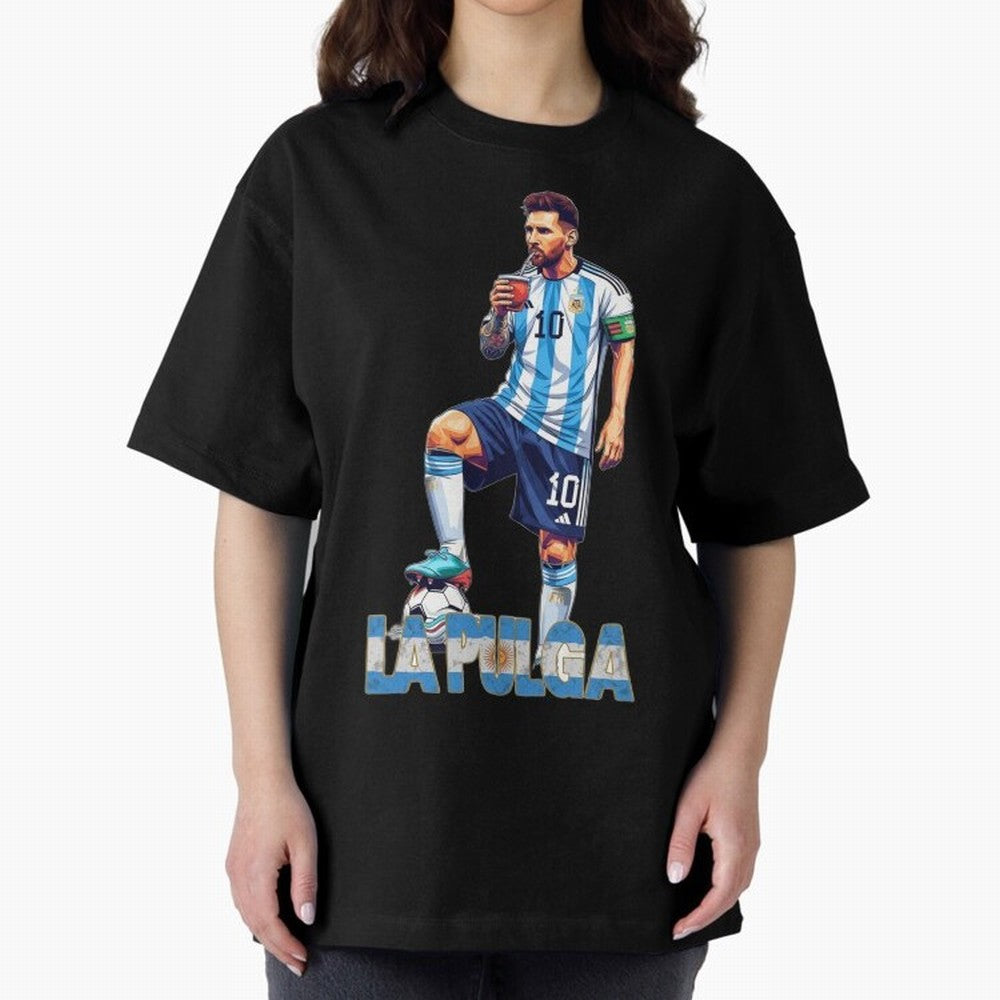 Messi the Flea Drinking Mate ¨C Unique Design by The Goat Classic T-Shirt Fuel Your Fan Pride for FIFA World Cup 2026 USA Canada Mexico Spirit, Highlighting Portugal, Spain and Germany, Messi, Neymar and Mbappe, Global Supporter Spirit, Legendary