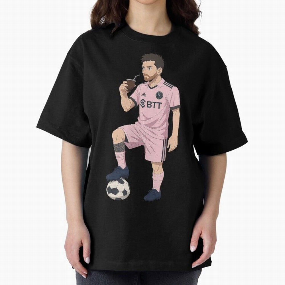 Lionel Messi Anime Style Drinking Mate - The Goat Inter Miami Classic T-Shirt Step into FIFA World Cup 2026 Group Stage Spirit, Capturing France and Portugal, Mbappe and Neymar, Stadium Chants, National Pride, Trophy Dreams and Unforgettable