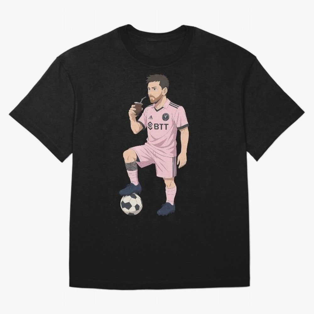 Lionel Messi Anime Style Drinking Mate - The Goat Inter Miami Classic T-Shirt Step into FIFA World Cup 2026 Group Stage Spirit, Capturing France and Portugal, Mbappe and Neymar, Stadium Chants, National Pride, Trophy Dreams and Unforgettable