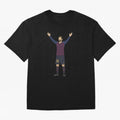 Leo Messi Celebration Sticker Oversized T-Shirt Show Passion for the Stars of Global Football Passion for FIFA World Cup 2026, Celebrating Cristiano Ronaldo, Argentina, France and Brazil, Tournament Hype, Historic Matchups, Family Viewing Parties