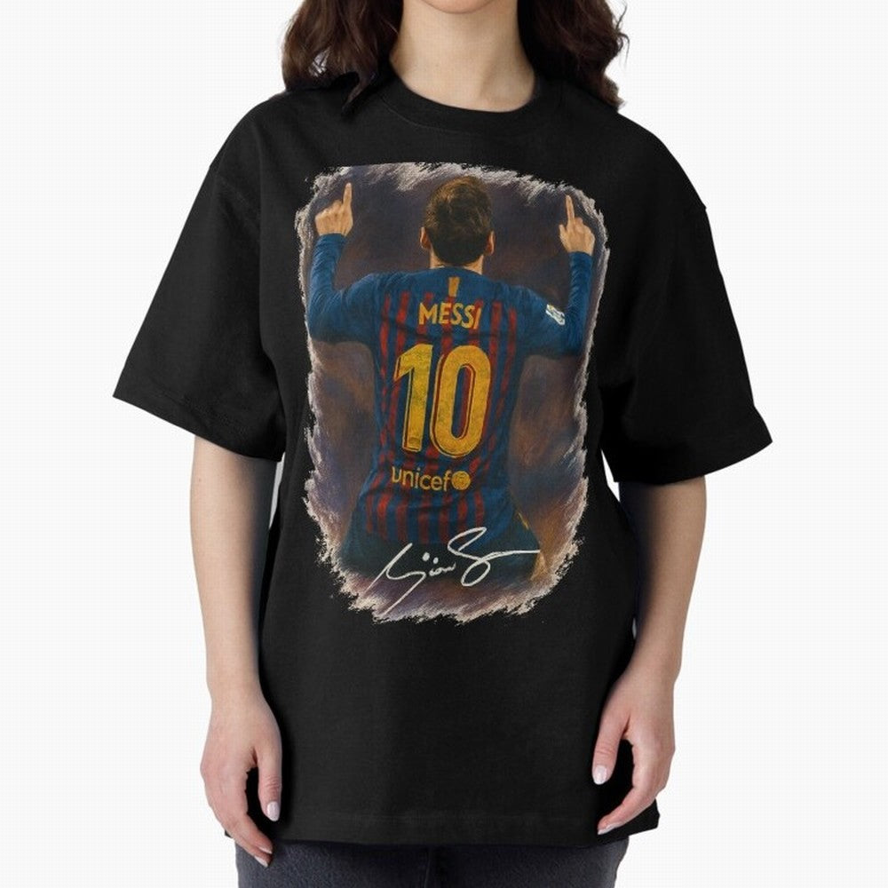 Lionel Messi Barcelona Tribute ¨C Iconic Number 10 Celebration Art Print Classic T-Shirt Show Your Love for FIFA World Cup 2026 Group Stage for Fans of Haaland and Mbappe and Portugal, Bringing Tournament Hype, Historic Matchups, Family Viewing