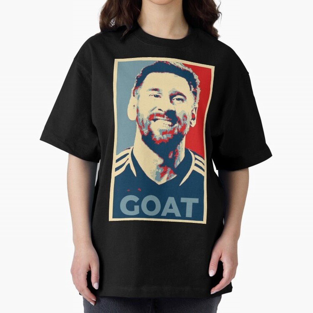Messi - Hope Oversized T-Shirt Share the Excitement of FIFA World Cup 2026 USA Canada Mexico Spirit, Built around England and Germany, Cristiano Ronaldo, Goal Celebration Energy, Supporter Heritage, Football Icons and Worldwide Tournament Joy; Made