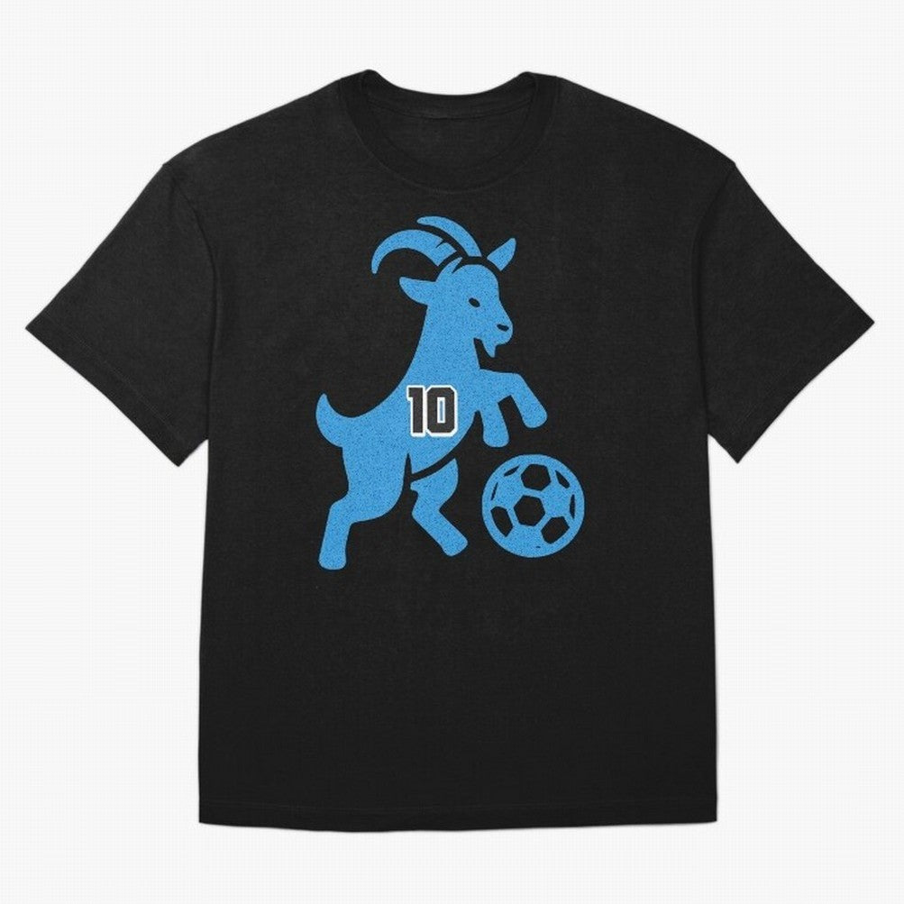 GOAT 10 Football Oversized T-Shirt Celebrate Golden Goal Energy in Global Football Passion for FIFA World Cup 2026 Group Stage, Filled with Messi and Cristiano Ronaldo, Argentina, France and Brazil, Tournament Hype, Historic Matchups, Family