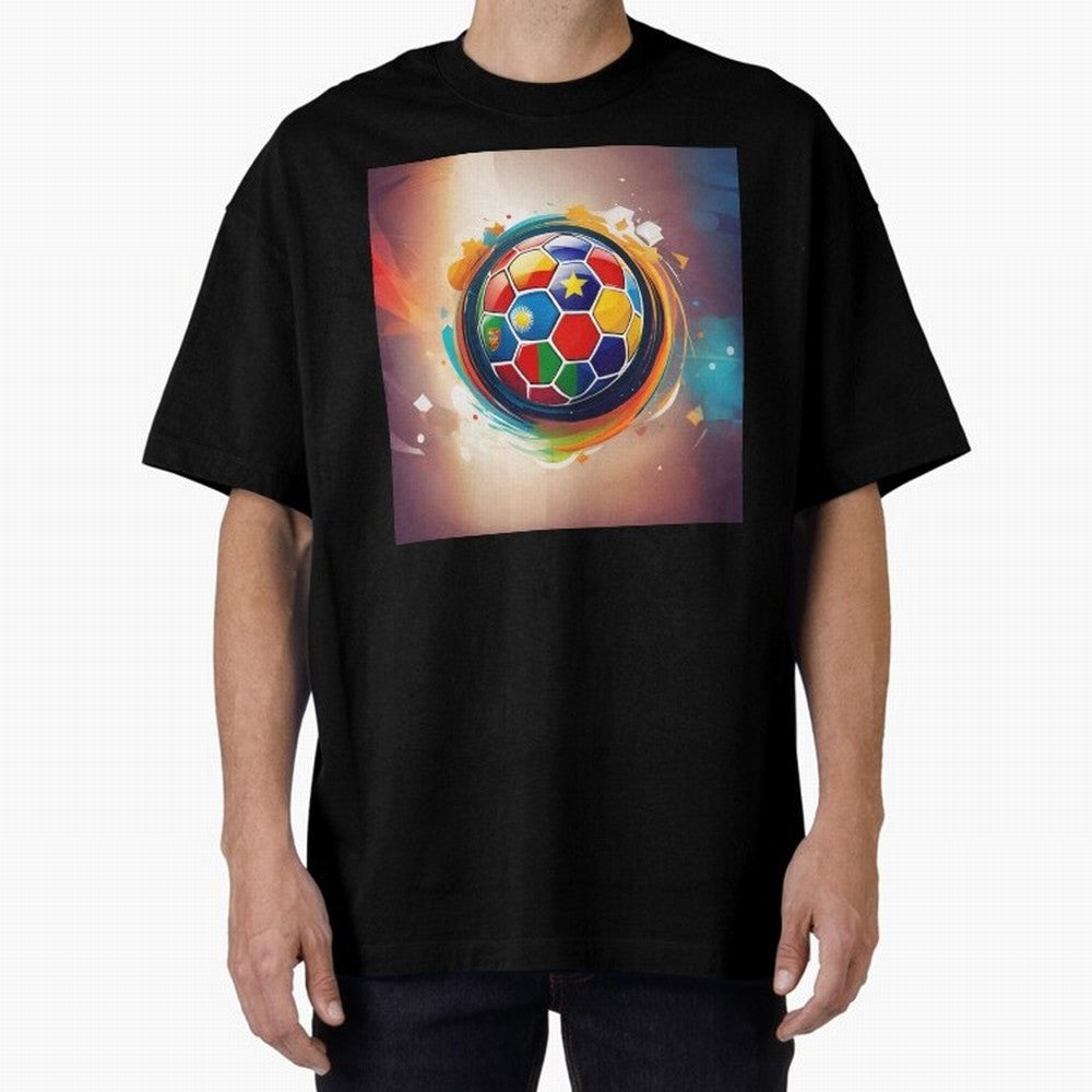 soccer 1 Oversized T-Shirt Share the Excitement of FIFA World Cup 2026 USA Canada Mexico Spirit, Featuring Argentina, Cristiano Ronaldo, Fan Favorite Moments, National Team Passion, Big Match Drama and Soccer History; Perfect for Fans, Collectors,