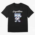 ARGENTINA - Dabbing Football Soccer Ball - ARGENTINA Oversized T-Shirt Show Your Love for FIFA World Cup 2026 USA Canada Mexico Spirit, Highlighting France and Portugal, Mbappe, Championship Spirit, Famous Goals, Roaring Crowds and International