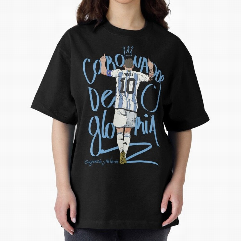 Messi, crowned with glory Active T-Shirt Make Memories around Match Day Hype around FIFA World Cup 2026 Group Stage, Messi, France, Vintage Soccer Flavor, Modern Football Stars, National Flags and Final Night Emotion; Built for Supporters Chasing