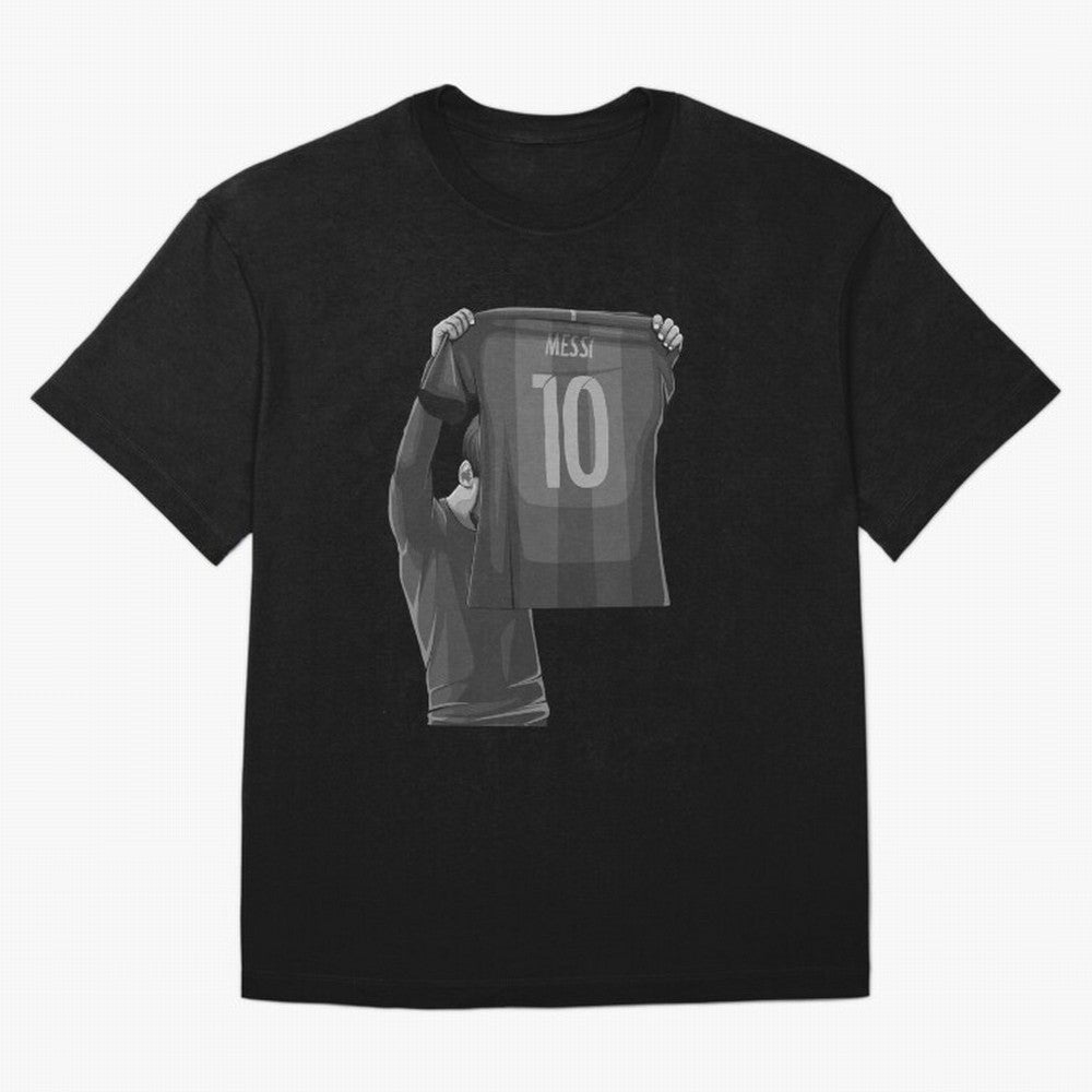 Lionel Messi Black and White Version Oversized T-Shirt Celebrate Rivalries and Pride in FIFA World Cup 2026 USA Canada Mexico Spirit, Connected to England, France and Netherlands, Mbappe, Football Passion, Legendary Performances, Festival Vibes and