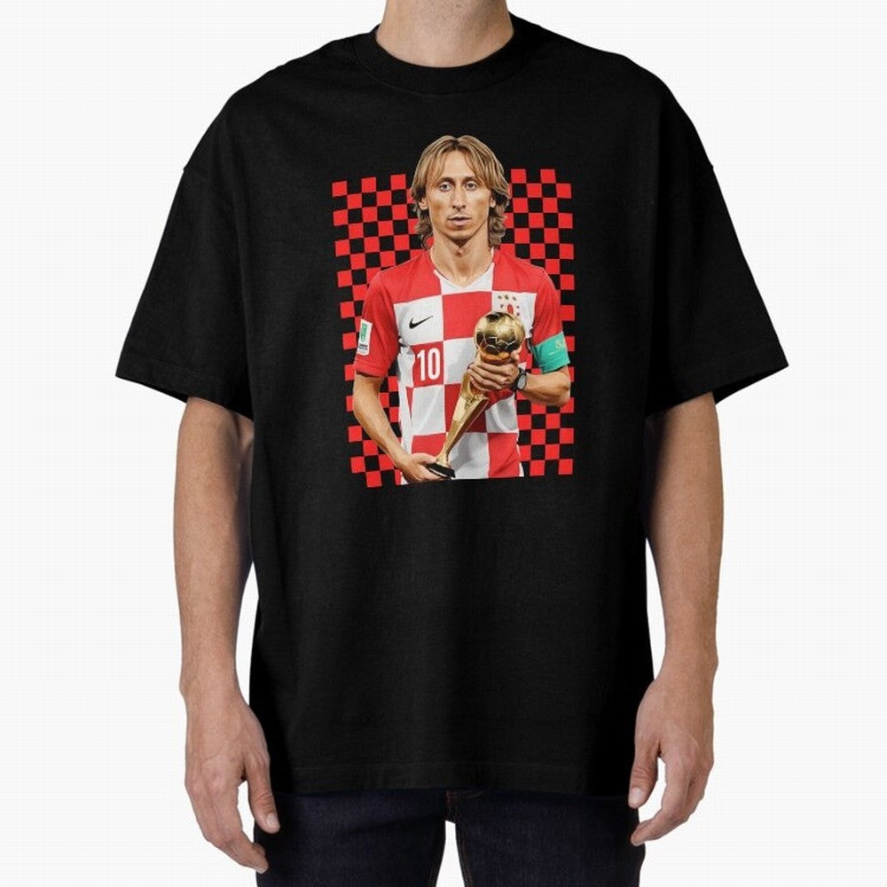 Luka Modric Ballon d'Or Graphic Essential T-Shirt Show Fan Pride Across FIFA World Cup 2026 Group Stage Spirit, Highlighting Germany, Haaland, Stadium Memories, Football Loyalty, International Chants and Championship Tradition; Perfect for Fans,