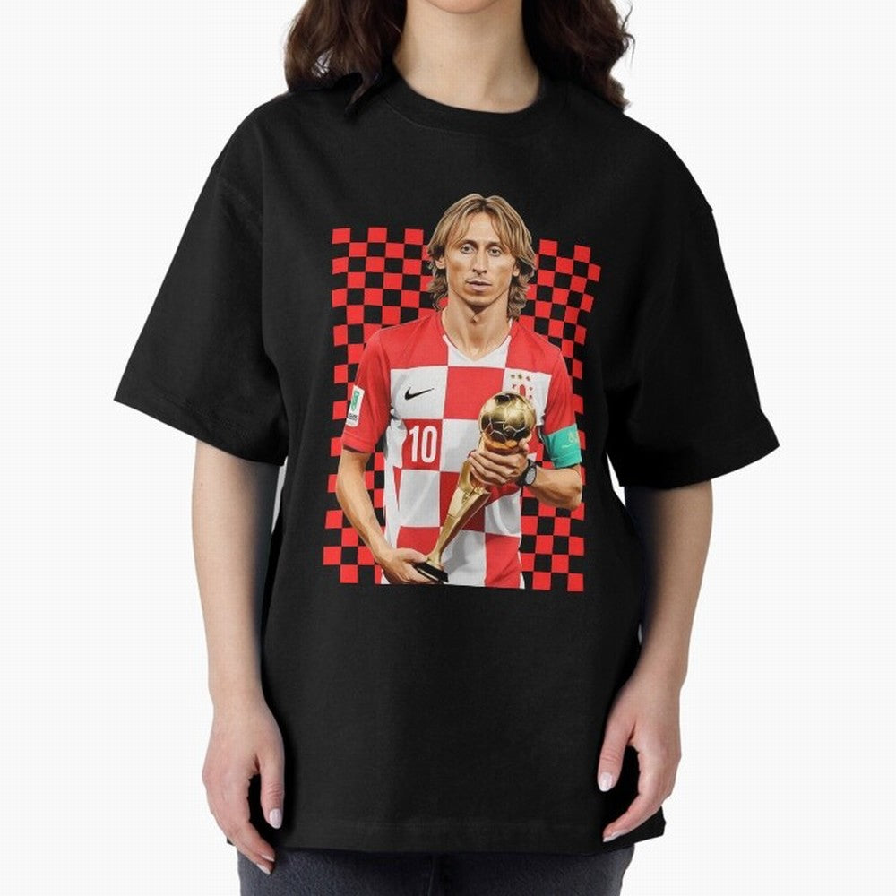 Luka Modric Ballon d'Or Graphic Essential T-Shirt Show Fan Pride Across FIFA World Cup 2026 Group Stage Spirit, Highlighting Germany, Haaland, Stadium Memories, Football Loyalty, International Chants and Championship Tradition; Perfect for Fans,