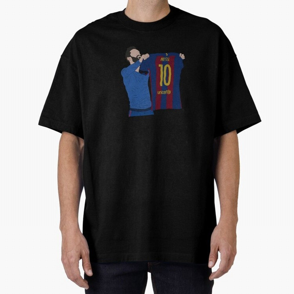 Lionel Messi | Barcelona legend Oversized T-Shirt Keep the Match Day Mood of FIFA World Cup 2026 USA Canada Mexico for Fans of Neymar and France, Bringing Worldwide Fan Energy, Dramatic Goals, Stadium Lights and Championship Celebrations; Created