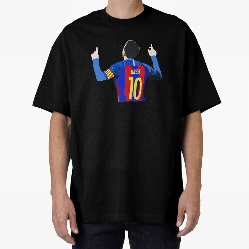 Lionel Messi vector art Oversized T-Shirt Support Your Favorite Stars during FIFA World Cup 2026 with Cristiano Ronaldo, Haaland and CR7, Argentina Energy, Champion Mindset, Group Stage Buzz, Knockout Tension and Passionate Fan Culture; Ideal for