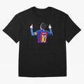 Lionel Messi vector art Oversized T-Shirt Support Your Favorite Stars during FIFA World Cup 2026 with Cristiano Ronaldo, Haaland and CR7, Argentina Energy, Champion Mindset, Group Stage Buzz, Knockout Tension and Passionate Fan Culture; Ideal for
