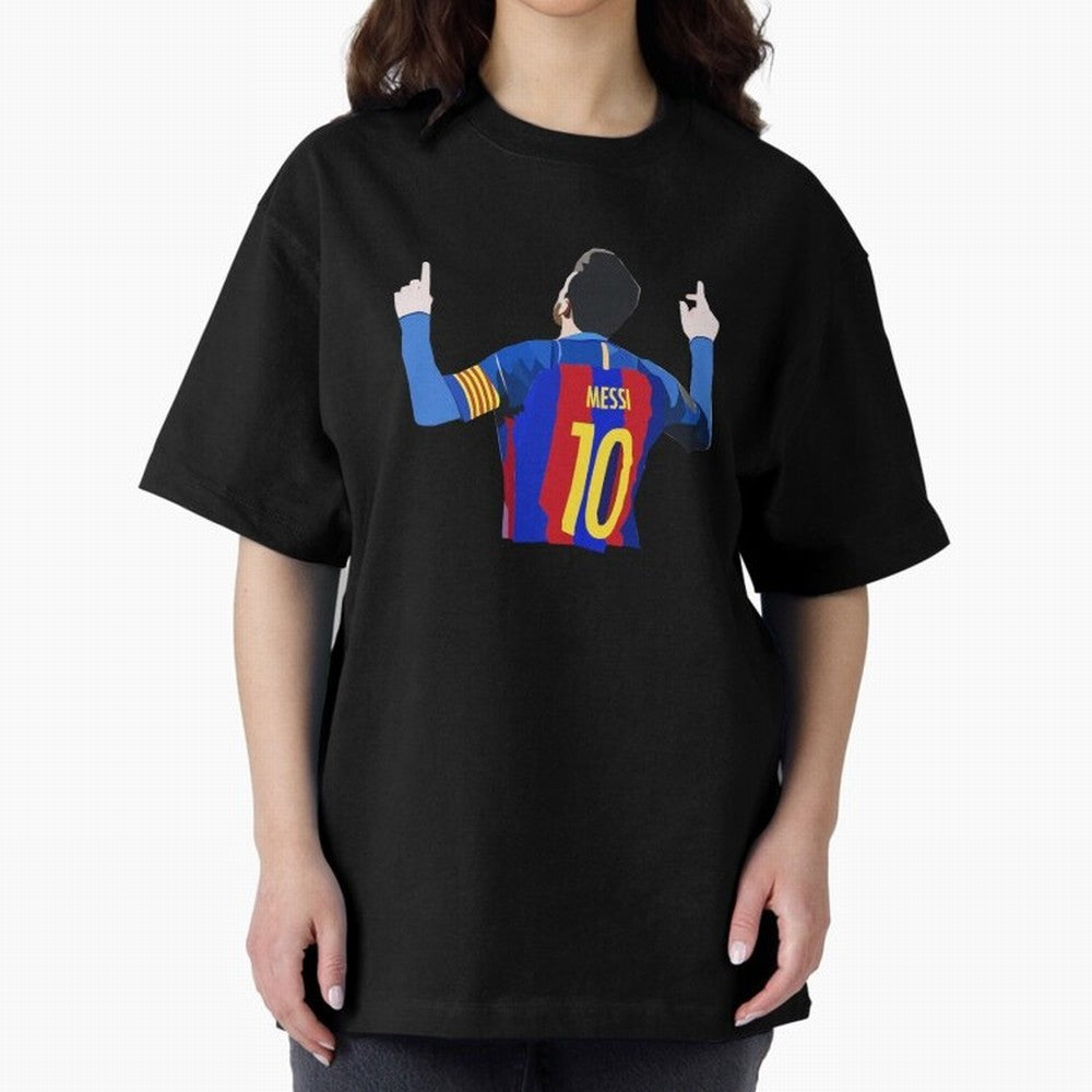 Lionel Messi vector art Oversized T-Shirt Support Your Favorite Stars during FIFA World Cup 2026 with Cristiano Ronaldo, Haaland and CR7, Argentina Energy, Champion Mindset, Group Stage Buzz, Knockout Tension and Passionate Fan Culture; Ideal for