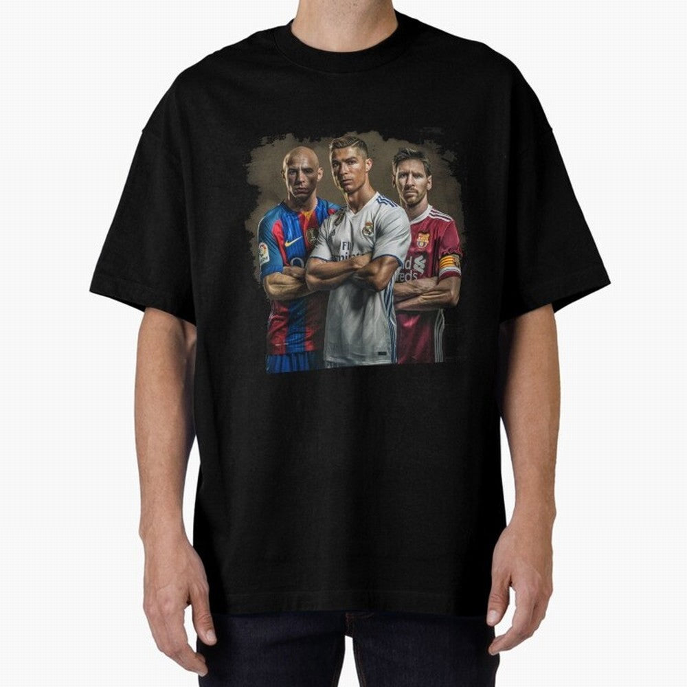 Footballs Greatest Top 3 Classic T-Shirt Celebrate Classic Football Spirit in Match Day Hype around FIFA World Cup 2026, Neymar, Haaland and Cristiano Ronaldo, Brazil, Portugal and Argentina, Worldwide Fan Energy, Dramatic Goals, Stadium Lights and
