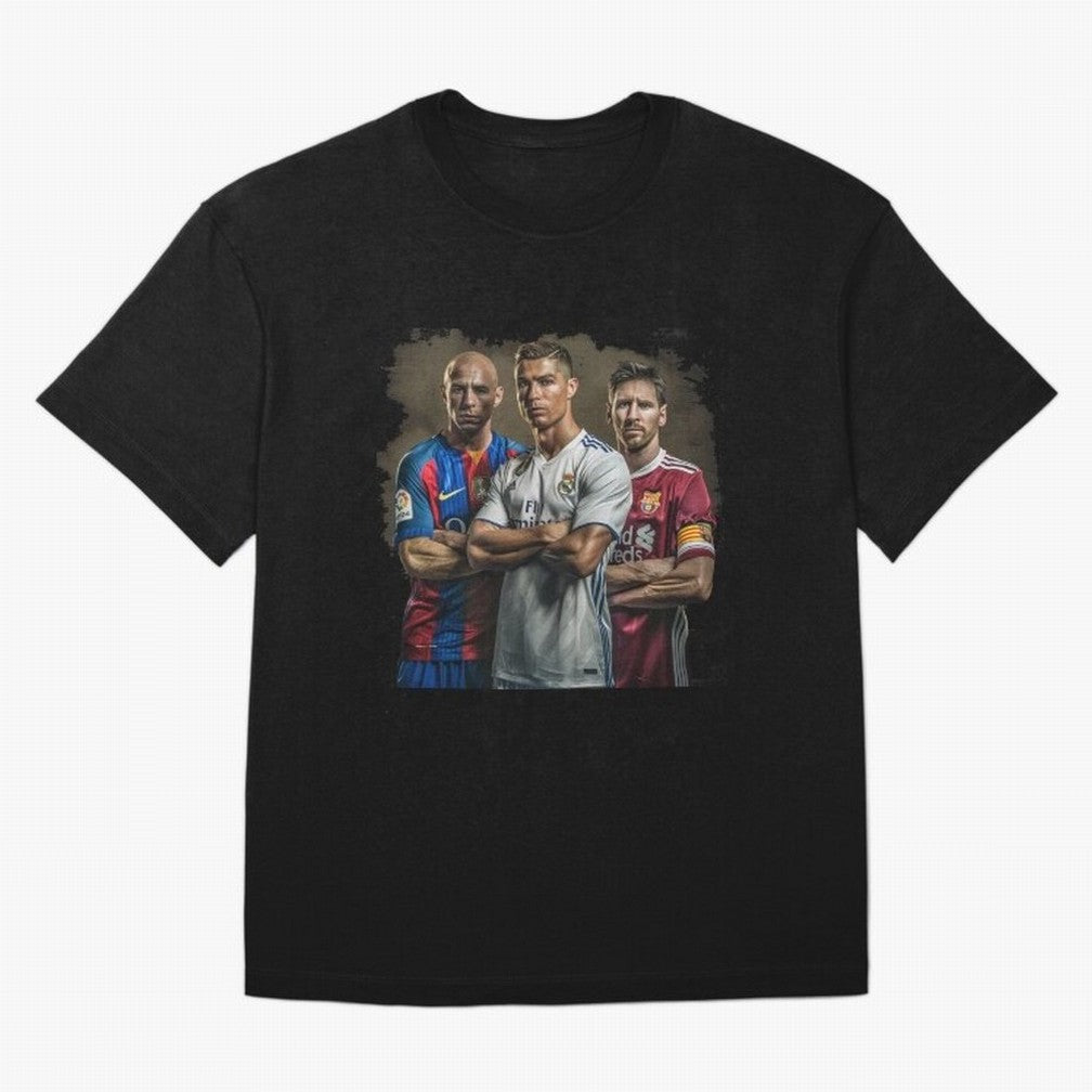 Footballs Greatest Top 3 Classic T-Shirt Celebrate Classic Football Spirit in Match Day Hype around FIFA World Cup 2026, Neymar, Haaland and Cristiano Ronaldo, Brazil, Portugal and Argentina, Worldwide Fan Energy, Dramatic Goals, Stadium Lights and