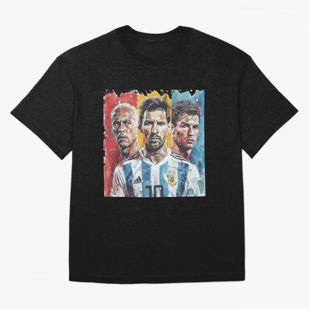 TOP 3 Soccer Players Classic T-Shirt Cheer through Every Moment of Global Football Passion for FIFA World Cup 2026 Group Stage, Built around Messi, Brazil, Portugal and Argentina, Goal Celebration Energy, Supporter Heritage, Football Icons and