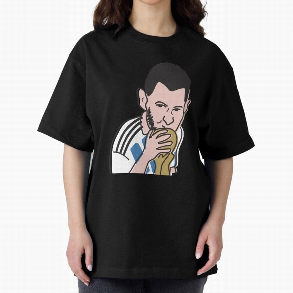 Lionel Messi in Weirdtual Reality Oversized T-Shirt Celebrate Football Dreams Across FIFA World Cup 2026 for Fans of Mbappe and Neymar and Argentina, France and Brazil, Bringing Fan Favorite Moments, National Team Passion, Big Match Drama and