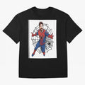 Lionel Messi Spider Oversized T-Shirt Create FIFA World Cup 2026 for Fans of Neymar and Germany, Bringing Vintage Soccer Flavor, Modern Football Stars, National Flags and Final Night Emotion; Ideal for Football Dads, Football Moms, Friends,