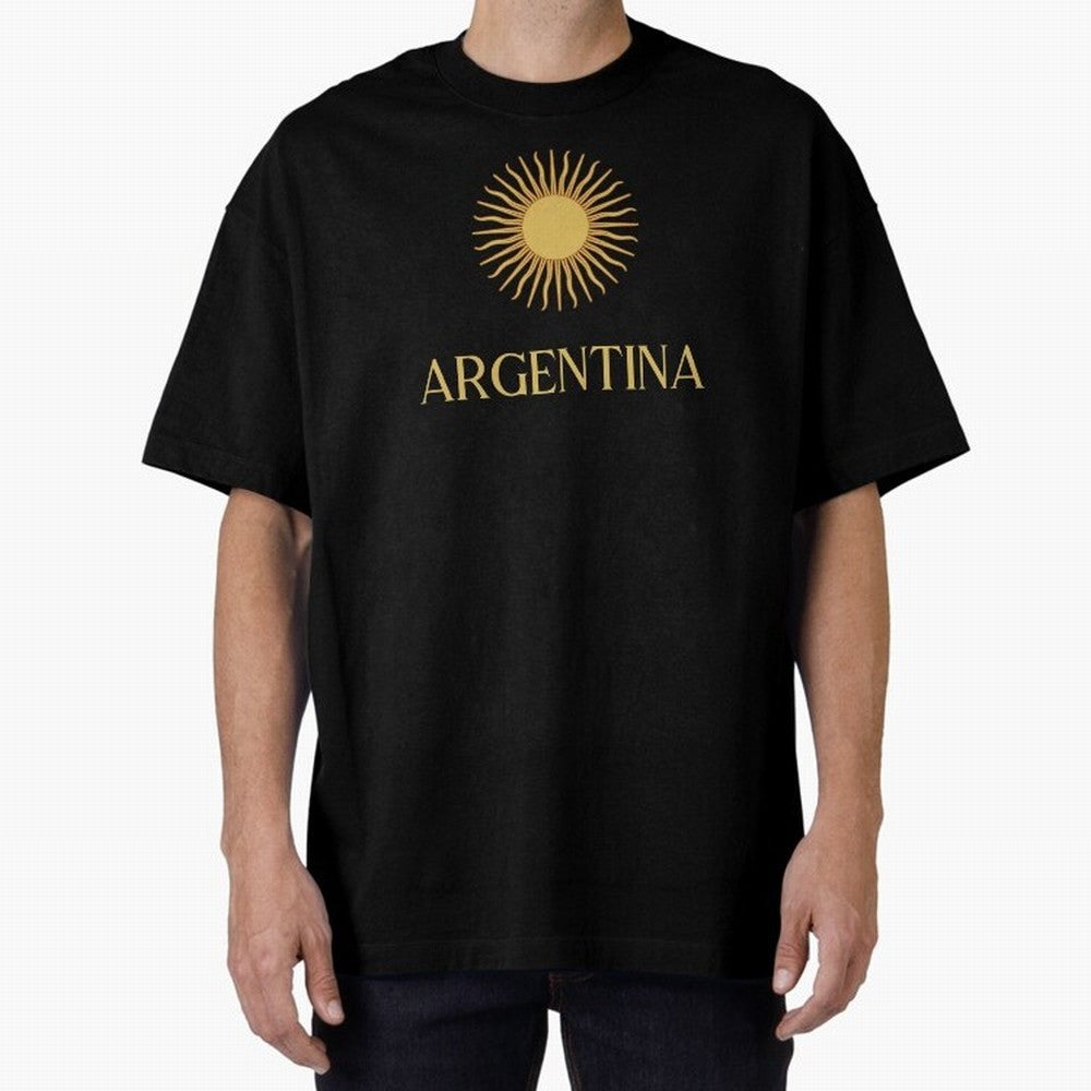 Argentina Gold Oversized T-Shirt Honor Champions and Dreams in FIFA World Cup 2026 USA Canada Mexico Spirit, Centered on Argentina, France and Brazil, Cristiano Ronaldo, Haaland and CR7, Game Day Rituals, Football Legends, Country Pride and the