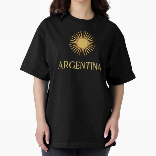 Argentina Gold Oversized T-Shirt Honor Champions and Dreams in FIFA World Cup 2026 USA Canada Mexico Spirit, Centered on Argentina, France and Brazil, Cristiano Ronaldo, Haaland and CR7, Game Day Rituals, Football Legends, Country Pride and the