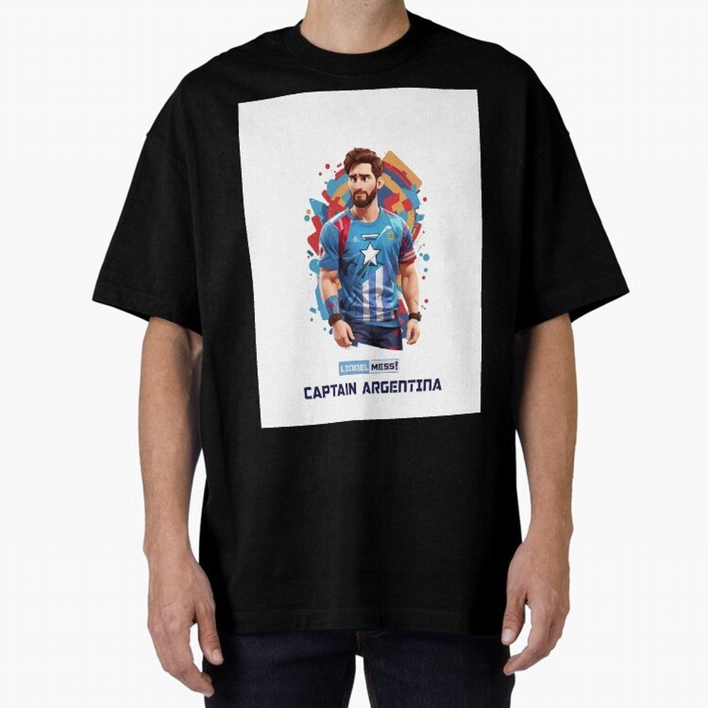 Lionel Messi Captain Argentina Graphic T-Shirt Relive FIFA World Cup 2026 Group Stage Featuring Neymar, Haaland and Cristiano Ronaldo, France Energy, Championship Spirit, Famous Goals, Roaring Crowds and International Football Unity; Great for