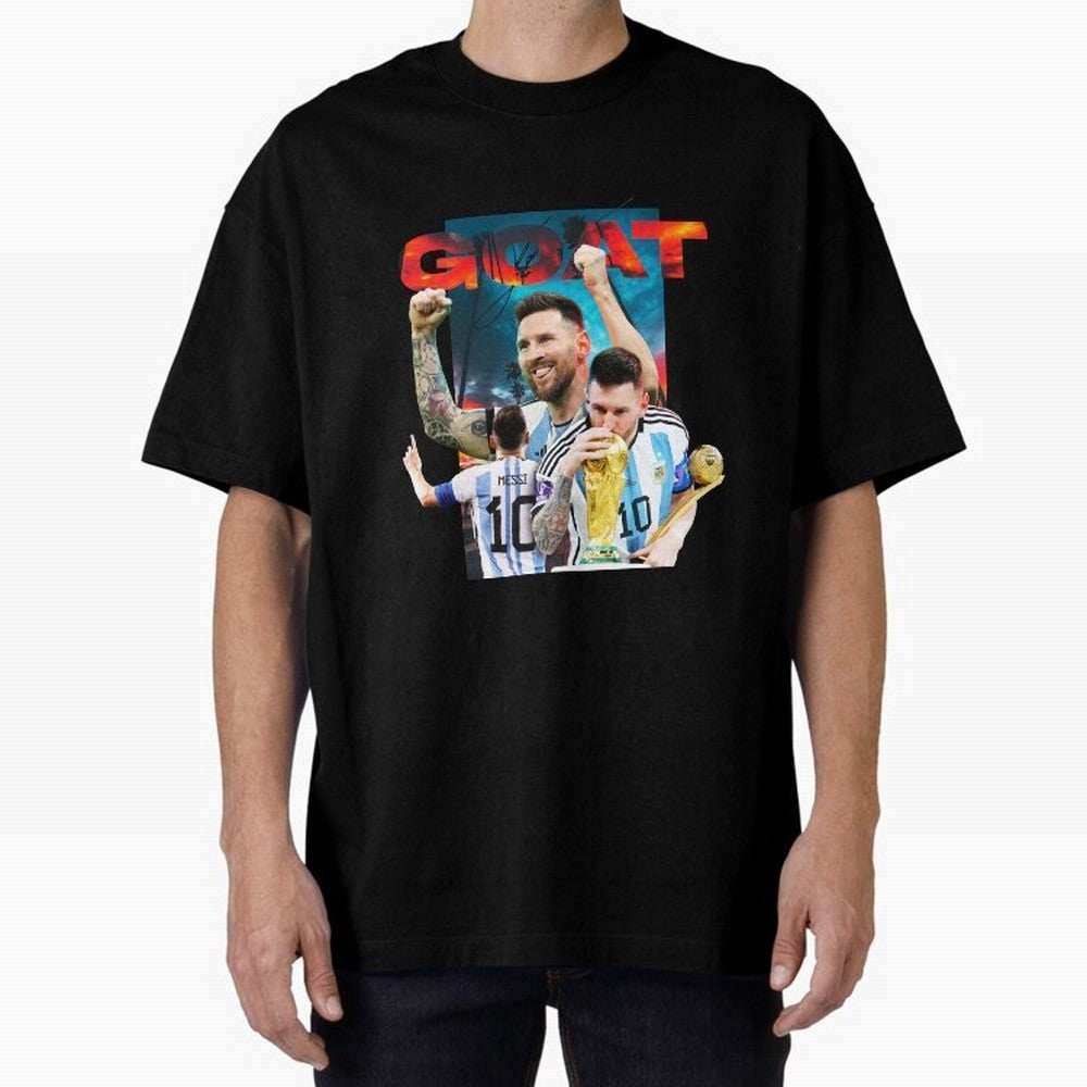 Messi GOAT Premium T-Shirt Celebrate the Magic of Match Day Hype around FIFA World Cup 2026, Messi and Cristiano Ronaldo, Netherlands, Champion Mindset, Group Stage Buzz, Knockout Tension and Passionate Fan Culture; Great for Watch Parties, Sports