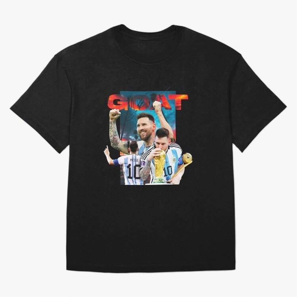 Messi GOAT Premium T-Shirt Celebrate the Magic of Match Day Hype around FIFA World Cup 2026, Messi and Cristiano Ronaldo, Netherlands, Champion Mindset, Group Stage Buzz, Knockout Tension and Passionate Fan Culture; Great for Watch Parties, Sports