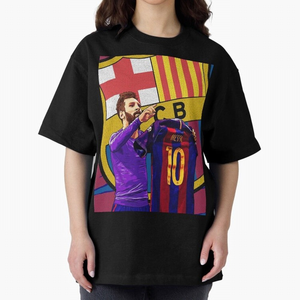 Messi Goat in FC Barcelna Graphic T-Shirt Celebrate the Stars of the FIFA World Cup 2026 Group Stage Journey through Messi, Neymar and Mbappe Highlights, Brazil, Portugal and Argentina Pride, Goal Celebration Energy, Supporter Heritage, Football