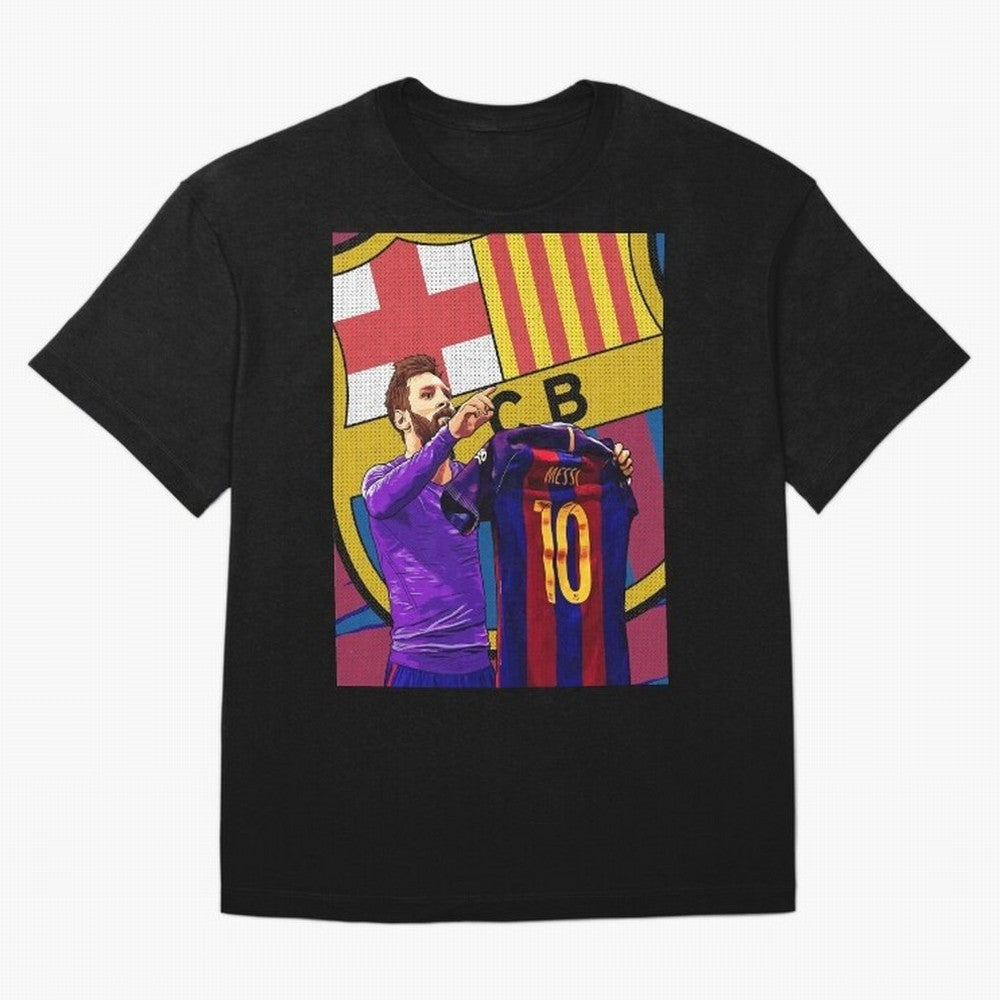 Messi Goat in FC Barcelna Graphic T-Shirt Celebrate the Stars of the FIFA World Cup 2026 Group Stage Journey through Messi, Neymar and Mbappe Highlights, Brazil, Portugal and Argentina Pride, Goal Celebration Energy, Supporter Heritage, Football