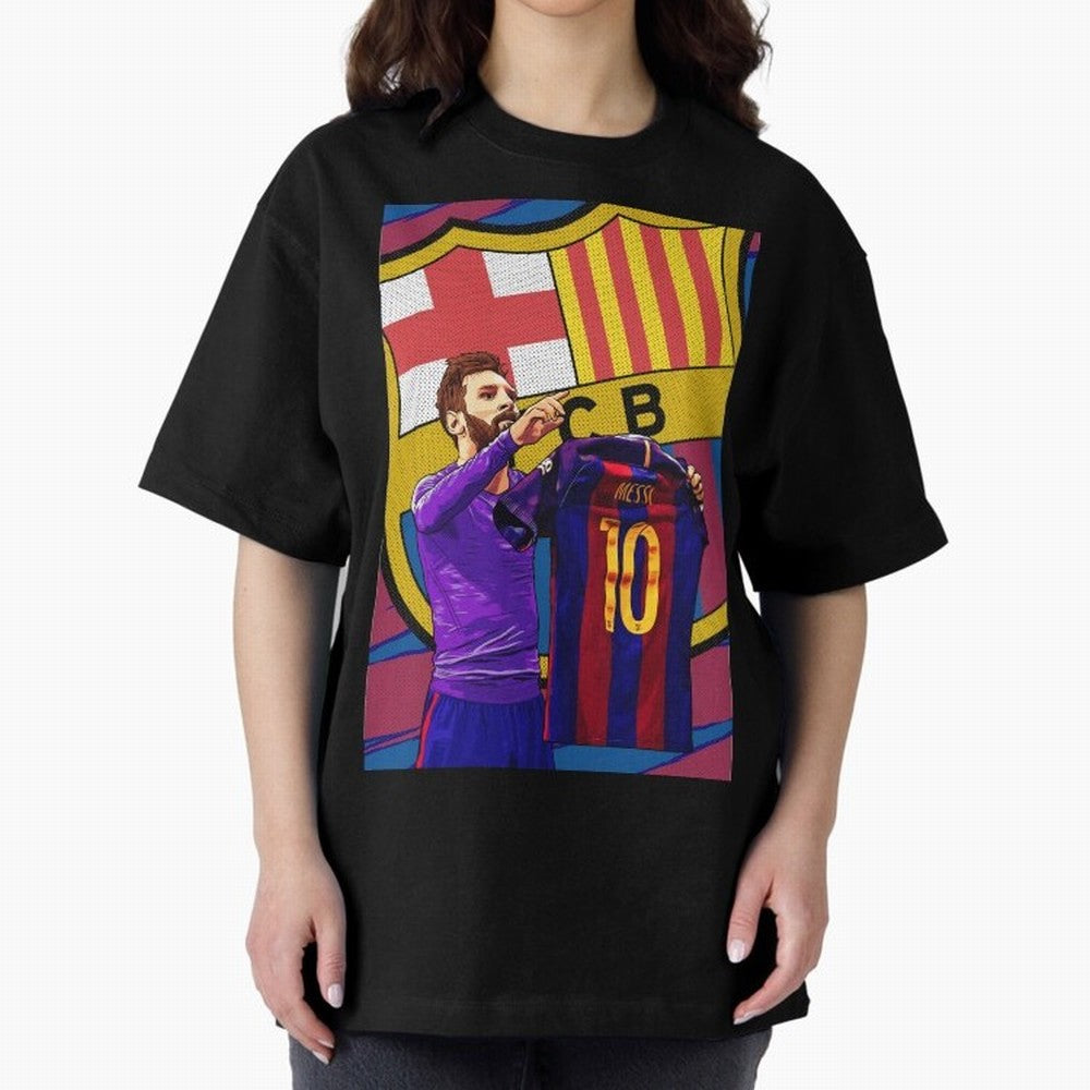 Messi Goat in FC Barcelna Premium T-Shirt Celebrate Unforgettable Nights in Match Day Hype around FIFA World Cup 2026 Group Stage, Cristiano Ronaldo, Haaland and CR7, England, France and Netherlands, Classic Soccer Heritage, Championship Pressure,