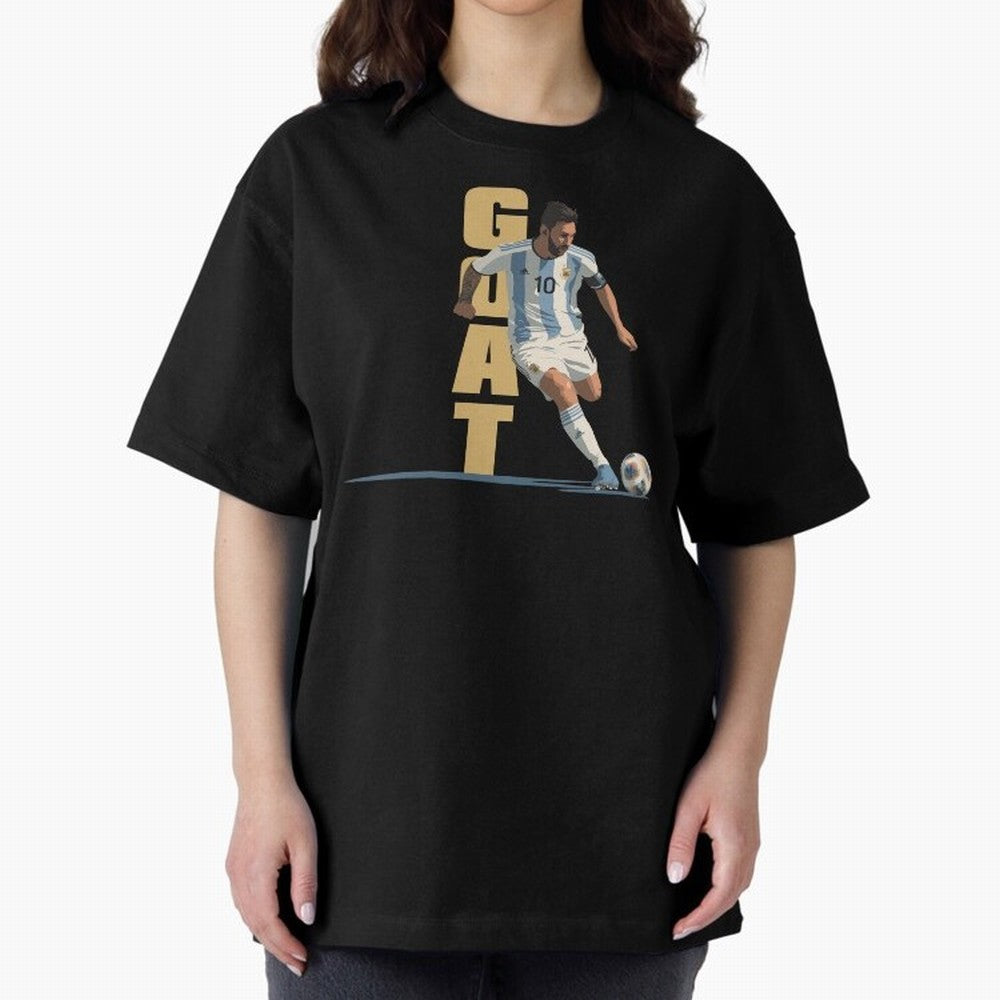 Messi in action GOAT Minimalist Graphic Premium T-Shirt Relive Legendary Nights from FIFA World Cup 2026 USA Canada Mexico for Fans of Messi and France, Bringing Sports Nostalgia, International Competition, Famous Players and Unforgettable