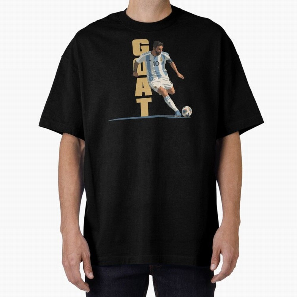 Messi in action GOAT Minimalist Graphic Premium T-Shirt Relive Legendary Nights from FIFA World Cup 2026 USA Canada Mexico for Fans of Messi and France, Bringing Sports Nostalgia, International Competition, Famous Players and Unforgettable