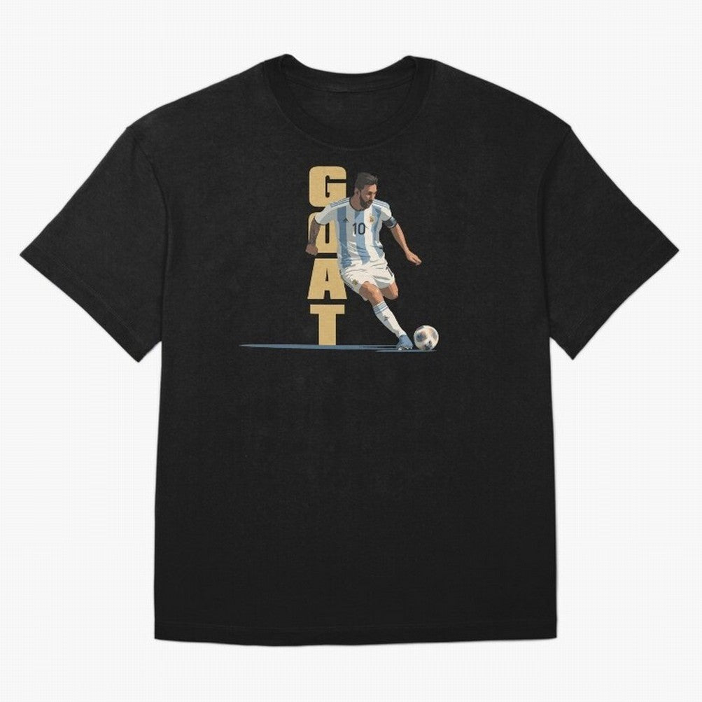Messi in action GOAT Minimalist Graphic Premium T-Shirt Relive Legendary Nights from FIFA World Cup 2026 USA Canada Mexico for Fans of Messi and France, Bringing Sports Nostalgia, International Competition, Famous Players and Unforgettable