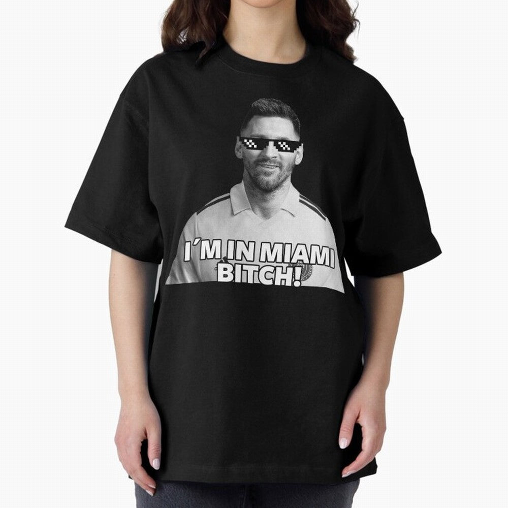 Lionel Messi Inter Miami Football Soccer meme Welcome to Miami I¡äm in Miami Bitch quotes funny champions player Sticker Premium T-Shirt Celebrate Global Passion for FIFA World Cup 2026 USA Canada Mexico Centered on Messi and Cristiano Ronaldo,