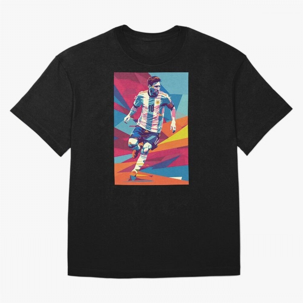 Messi in action Graphic poster design Premium T-Shirt Bring Global Tournament Vibes to the FIFA World Cup 2026 Journey through Neymar, Haaland and Cristiano Ronaldo Highlights, Netherlands Pride, Retro Football Energy, Iconic Rivalries, Trophy