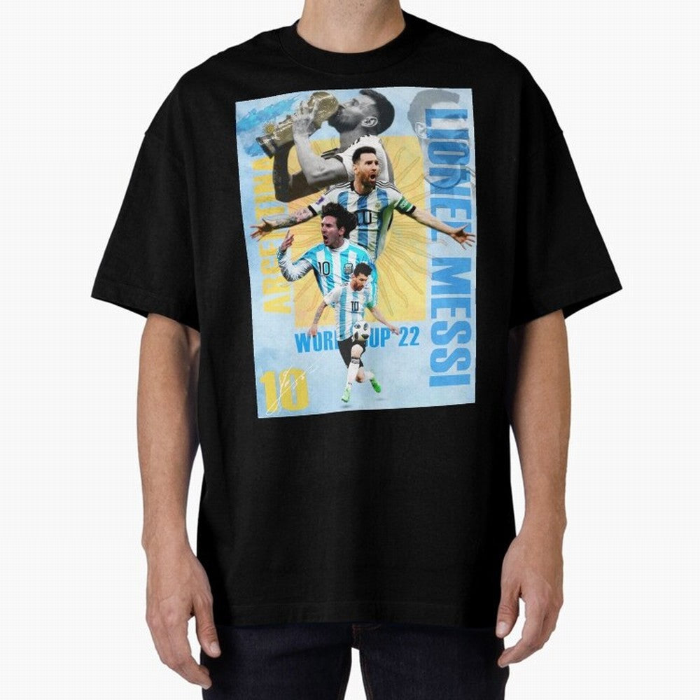 Lionel Messi Argentina World Cup Victory Poster - 2022 Soccer Champion Wall Art Premium T-Shirt Celebrate Soccer Greatness during Global Football Passion for FIFA World Cup 2026, Filled with Messi, England and Germany, Stadium Chants, National