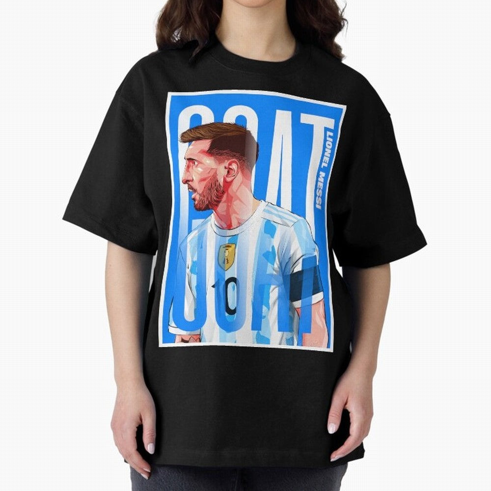Lionel Messi The GOAT Illustration artwork Premium T-Shirt Keep Football History Alive during FIFA World Cup 2026 Group Stage Driven by Mbappe, France Energy, Global Supporter Spirit, Legendary Goals, National Colors and Tournament Celebration;