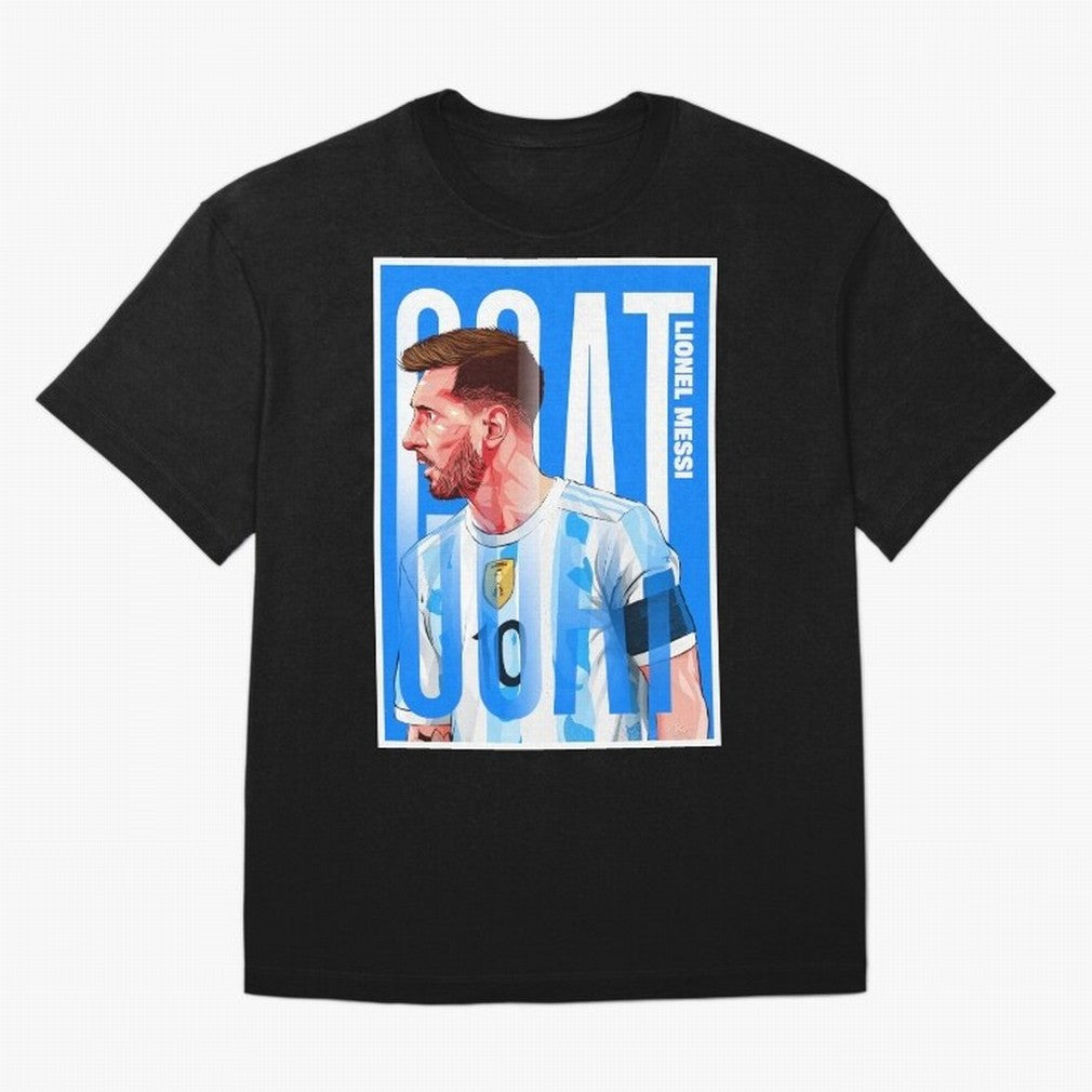 Lionel Messi The GOAT Illustration artwork Premium T-Shirt Keep Football History Alive during FIFA World Cup 2026 Group Stage Driven by Mbappe, France Energy, Global Supporter Spirit, Legendary Goals, National Colors and Tournament Celebration;