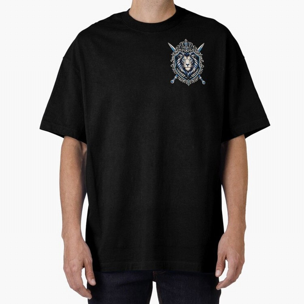 Majestic Lion Crest Emblem Premium T-Shirt Celebrate Fan Favorites in Match Day Hype around FIFA World Cup 2026, Haaland and Mbappe, Brazil, Sports Nostalgia, International Competition, Famous Players and Unforgettable Victories; Perfect for Fans,