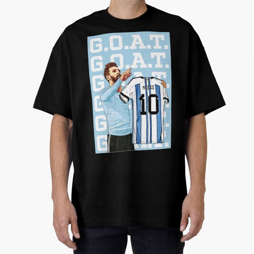 Lionel Messi Goat Premium T-Shirt Capture Stadium Memories from FIFA World Cup 2026 for Fans of Haaland and Germany, Bringing Championship Spirit, Famous Goals, Roaring Crowds and International Football Unity; Ideal for Football Dads, Football
