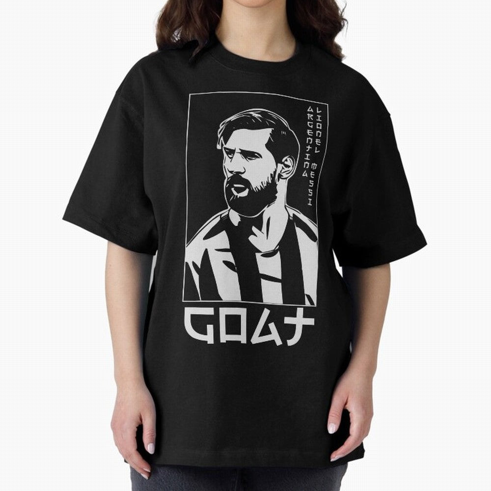 Lionel Messi Japanese Style Portrait art illustration Premium T-Shirt Live for the Drama of Global Football Passion for FIFA World Cup 2026, Driven by Mbappe and Neymar, Spain and Netherlands, Classic Soccer Heritage, Championship Pressure, Fan
