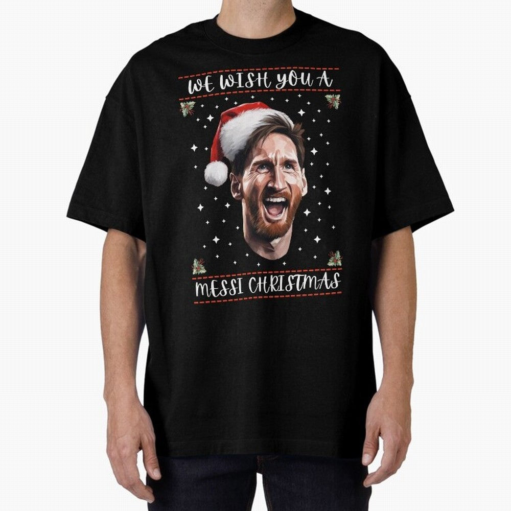Messi Christmas Shirt ¨C Funny Football Holiday Gift | We Wish You a Messi Christmas Active T-Shirt Represent Global Football Passion for FIFA World Cup 2026 USA Canada Mexico, Inspired by Messi, CR7 and Mbappe, Portugal, Worldwide Fan Energy,