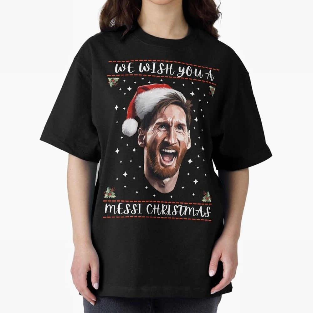 Messi Christmas Shirt ¨C Funny Football Holiday Gift | We Wish You a Messi Christmas Active T-Shirt Represent Global Football Passion for FIFA World Cup 2026 USA Canada Mexico, Inspired by Messi, CR7 and Mbappe, Portugal, Worldwide Fan Energy,