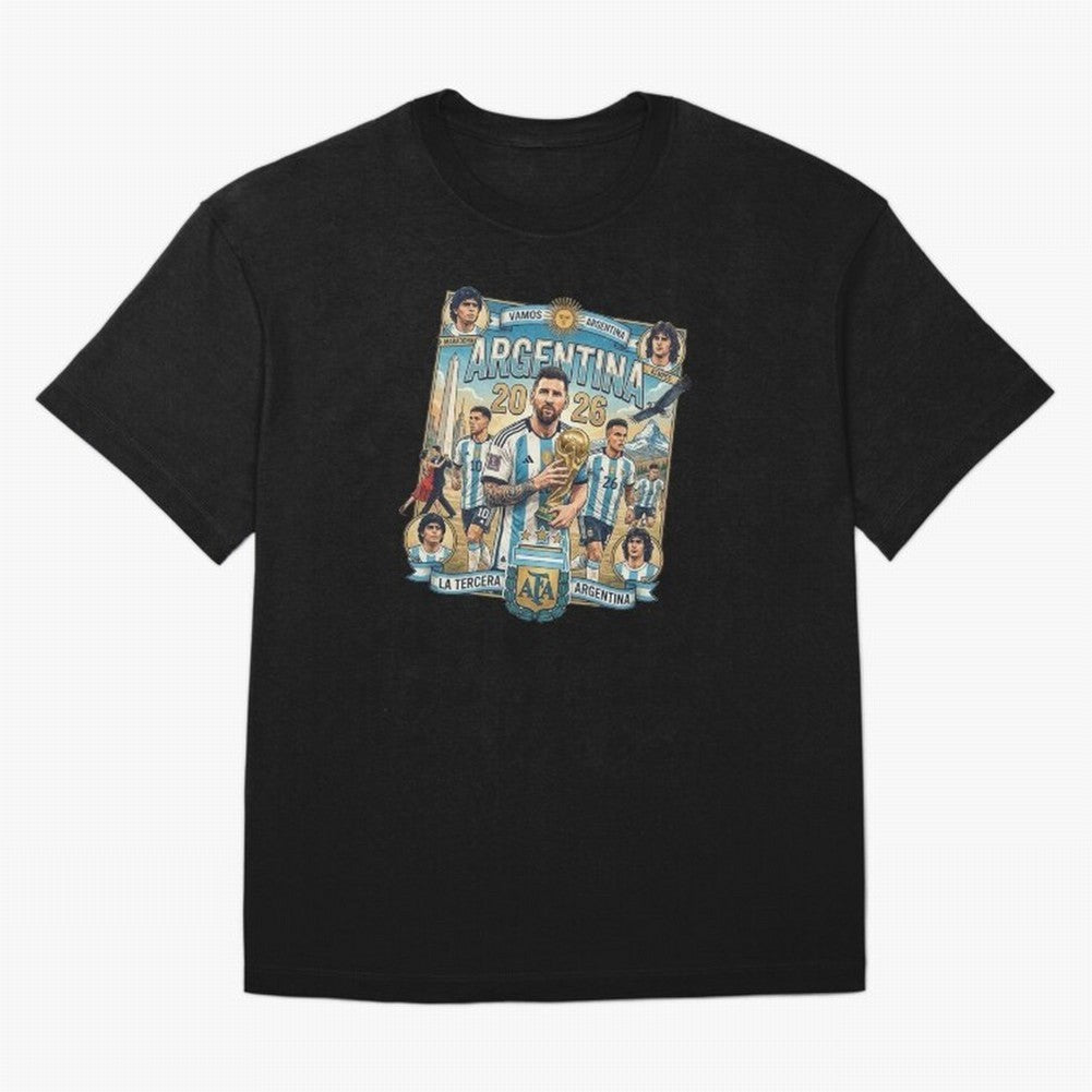 Argentina 2026 ¨C Copa Mundial Spirit Classic T-Shirt Treasure the FIFA World Cup 2026 Group Stage Journey through CR7 Highlights, England Pride, Football History, Final Match Energy, Crowd Noise and Once in a Lifetime Moments; Ideal for Passionate
