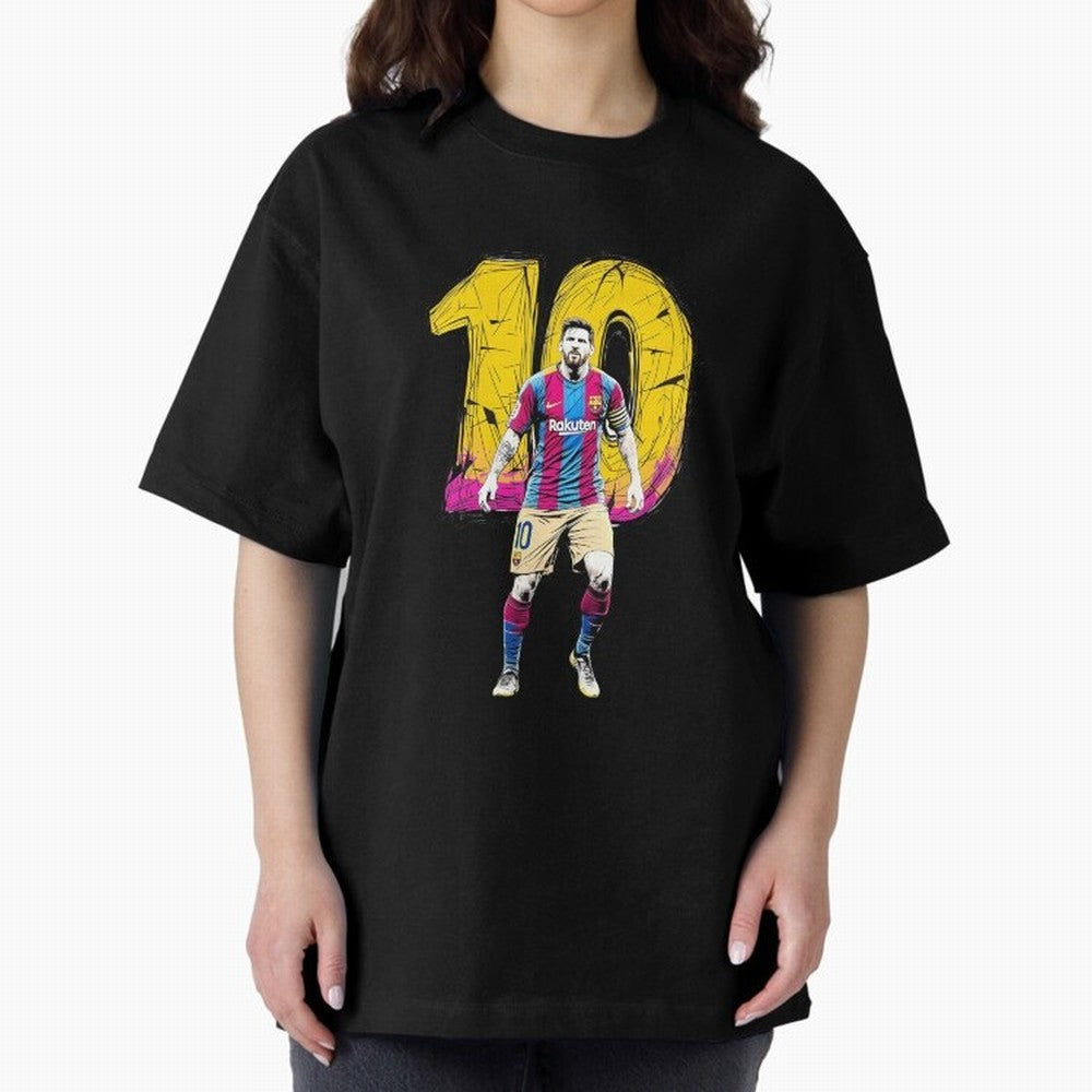 Messi sticker Oversized T-Shirt Bring Match Day Fire to the FIFA World Cup 2026 Group Stage Journey through Messi, CR7 and Mbappe Highlights, Spain Pride, Stadium Chants, National Pride, Trophy Dreams and Unforgettable Football Memories; Built for