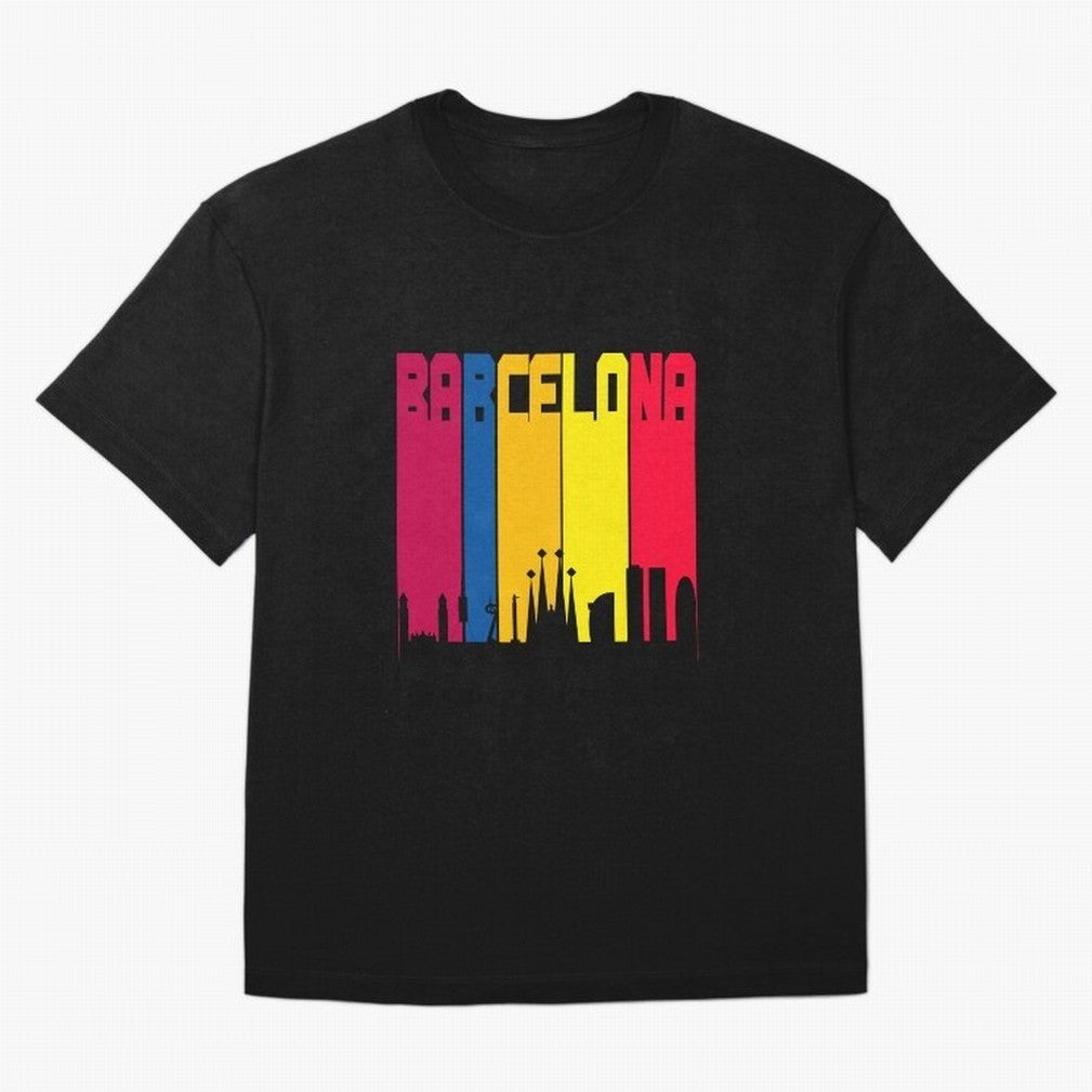 Barcelona Skyline BCN Catalunya Classic T-Shirt Stand Out with Spirit from FIFA World Cup 2026 Spirit, Centered on Portugal, Cristiano Ronaldo, Stadium Chants, National Pride, Trophy Dreams and Unforgettable Football Memories; Made for Collectors