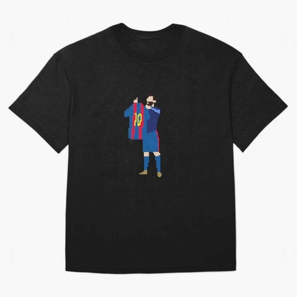 Messi Iconic Celebration Pixel Classic T-Shirt Back Your Heroes with Global Football Passion for FIFA World Cup 2026 USA Canada Mexico, Featuring Haaland and Mbappe, England and Germany, Stadium Memories, Football Loyalty, International Chants and
