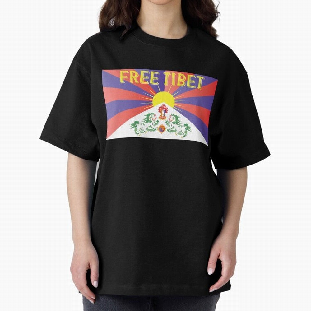 Free Tibet Movement Oversized T-Shirt Bring Retro Soccer Energy to FIFA World Cup 2026 for Fans of Messi and Cristiano Ronaldo and England, France and Netherlands, Bringing Football History, Final Match Energy, Crowd Noise and Once in a Lifetime